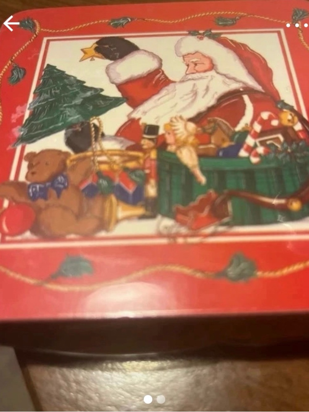 Festive Santa Holiday Serving coasters - Red